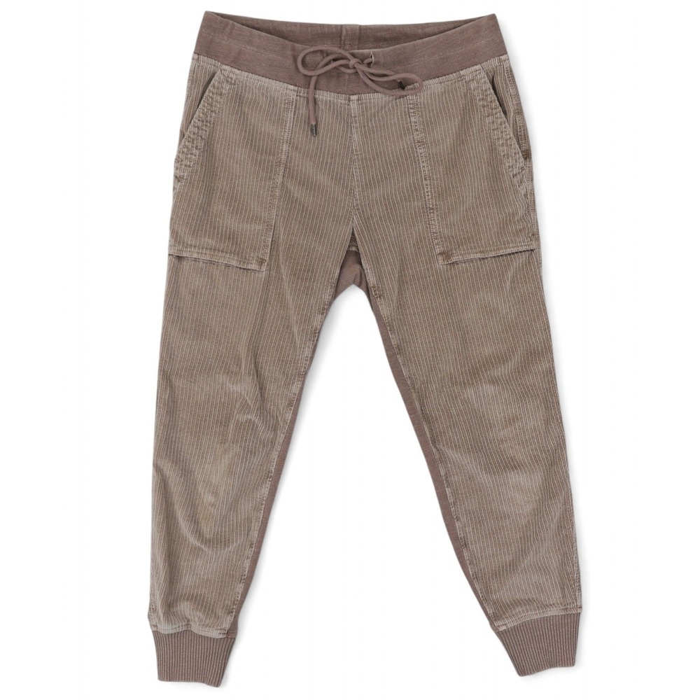 James Perse Corduroy Mixed Media Pant Womens Size 2 Tan Casual Jogger